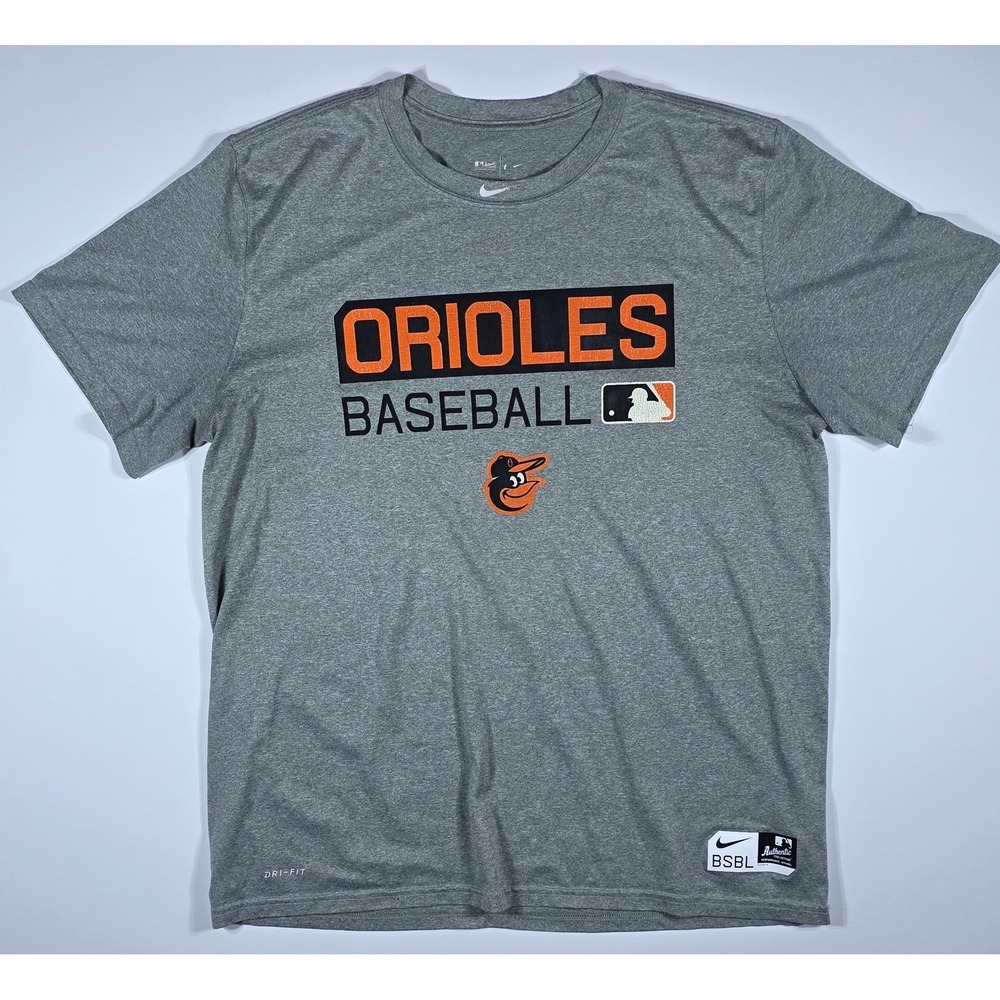 Nike Baltimore Orioles MLB Authentic Collection Dri-FIT Gray T-Shirt Men's Large